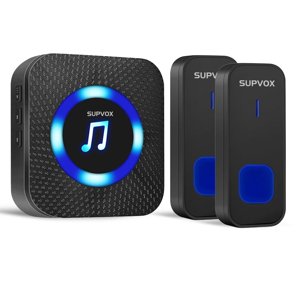 Supvox® Wireless Door Bell for Home, 1 Receiver & 2 Transmitter
